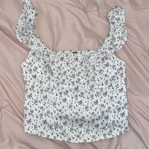 Free people floral crop top
